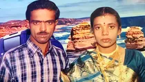 karnataka wife murdered her husband Put chilli in eyes and putting foot on his neck