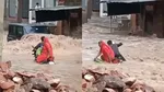 Speeding Thar puts life of a biker in danger in Jodhpur as it crosses through deluge of water video viral  
