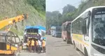 five buses carrying amarnath pilgrims collide in ramban 36 injured brake failure suspected