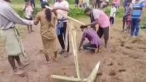 Odisha Newly-wed couple tied like oxen, made to plough field by mob