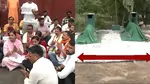 Jaipur's Maharani College mazar tomb Controversy Hanuman Chalisa recited during the protest
