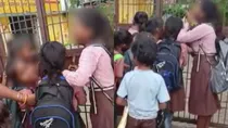 UP Maharajganj Viral Video Of Kids Crying Case Principal Suspended