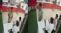 mirzapur cop accused of taking glasses without paying caught on cctv