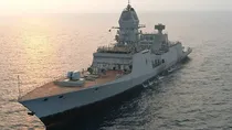  indian navy reveives ins himgiri guided missile frigate equipped with brahmos and barak missiles