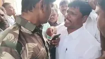 Caught on camera Andhra Minister's cousin slaps cop at temple, arrested