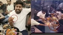 Gorakhpur restaurant bone found in veg thali CCTV Video viral up police