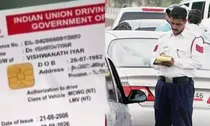 Driving license seized