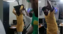 borivali train ticketless passenger assaults tc vandalizes office video viral