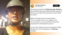 bjp alleges attack on hindu omen in bengal pressure for chanting allahu akbar 