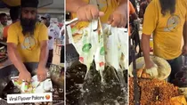 roadside pakoda vendor melts plastic in hot oil viral video