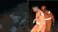 wall collapses due to heavy rain in Delhi
