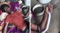 man crushes snake with hands when snake tried to bite him lalitpur uttar pradesh
