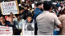 delhi police protest ssc exam ramlila maidan 