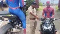spiderman challan police