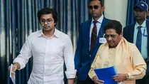 Akash Anand with Mayawati