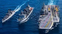 vice admiral tarun sobti on indian navy ins vikrant with mig29k during operation sindoor