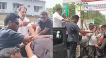 Rahul Gandhi BJYM Workers Black Flags
