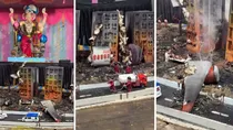 Ganpati Pandal, Air India Plane Crash, Ganpati Pandal Air India Plane Crash. Ahmedabad