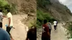 Almora landslide video a person came under the rock Sundernagar kullu landslide
