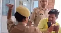 UP Female Cop Thrashed SBSP Worker Video