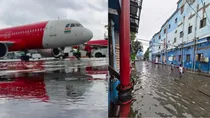 heavy rain in kolkata many areas including airport waterlogged train rescheduled