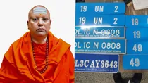 Delhi Swami Chaitanyananda sexual harassment case vehicle with fake UN number plate