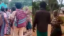 Dalit children reportedly stopped from walking on lane to School, caught on camera