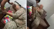 gurdaspur daughter in law assaults elderly mother in law video viral