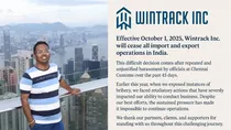 Wintrack Inc announces to shut its operation in india alledging harrasment from chennai custom officials