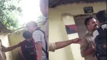 kanpur police chowki incharge beats student on asking whats his mistake