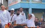 anant singh mokama vidhansabha going for nomination convoy stopped supporters gather on railway engine