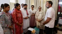 Rahul Gandhi met the family of IPS Y Puran Kumar suicide case