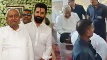 Nitish Kumar, Chirag Paswan residence, Nitish Kumar at Chirag Paswan residence, Chirag Paswan, Bihar, Bihar Election, Chhath Puja, Chhath