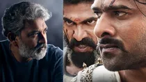 SS Rajamouli, Prabhas and Rana Daggubati in Baahubali 2
