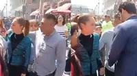 mexican president claudia sheinbaum groped publicly man tried to kiss forcefully video viral