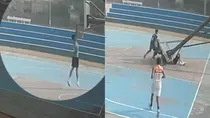 Teen dies in freak accident as basketball pole crushes him tragedy on camera