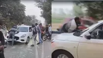 Saharanpur road rage car driver dragged biker 500 metre after brawl