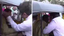 BJP MLA PARAG SHAH BEATS AUTO DRIVER FOR DRIVING N WRONG LANE GHATKOPAR