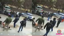 Delhi goons beating father son in middle of road cctv viral 1 accused arrested