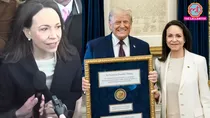 maria corina machado presents nobel to trump 