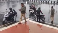 uttar pradesh police traffic heavy rain lucknow