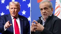donald trump and Masoud Pezeshkian