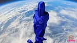 Silk-covered mannequin launched in stratosphere