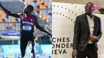 Usain Bolt reacts to Australian teenager Gout Gout breaking his U20 world record