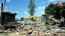 Jammu Kashmir Bulldozers razed the house of an elderly couple