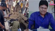 principal dies after felling in open drain kota rajasthan news