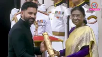 Rohit sharma padma shri,rohit Sharma Padma shri award,india cricket team,rohit Sharma Padma awards, vijay amritraj Padma award,savita punia Padma Shri award, President Droupadi Murmu, पद्म अवॉर्ड, रोहित शर्मा पद्मश्री, सविता पूनिया पद्मश्री, विजय अमृतराज पद्मभूषण
