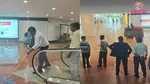 noida airport waterlogging rain aap raises questions viral video