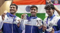 Asian Games 2026, Asian Games 2026 India, 10m Air Rifle men team event, India shooting Asian Games, India silver medal shooting, Asian Games shooting silver, Himanshu Dhillon, Parth Mane, Rudrankksh Patil, India 10m Air Rifle silver, Asian Games 2026 shooting results, एशियन गेम्स 2026