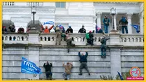 Protestors Climbing Up On Capitol Building